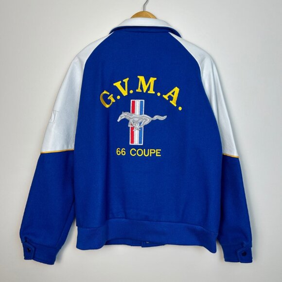 Vintage Greater Vancouver Ford Mustang Association 66 Coupe Varsity Jacket - M - Picture 3 of 11